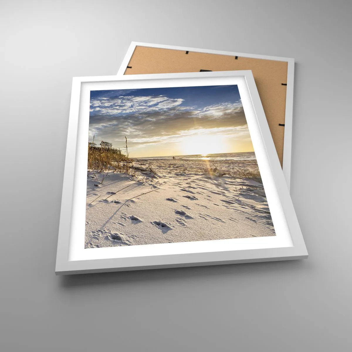 Poster in einem weißen Rahmen - Einladung zu einem Spaziergang - 40x50 cm