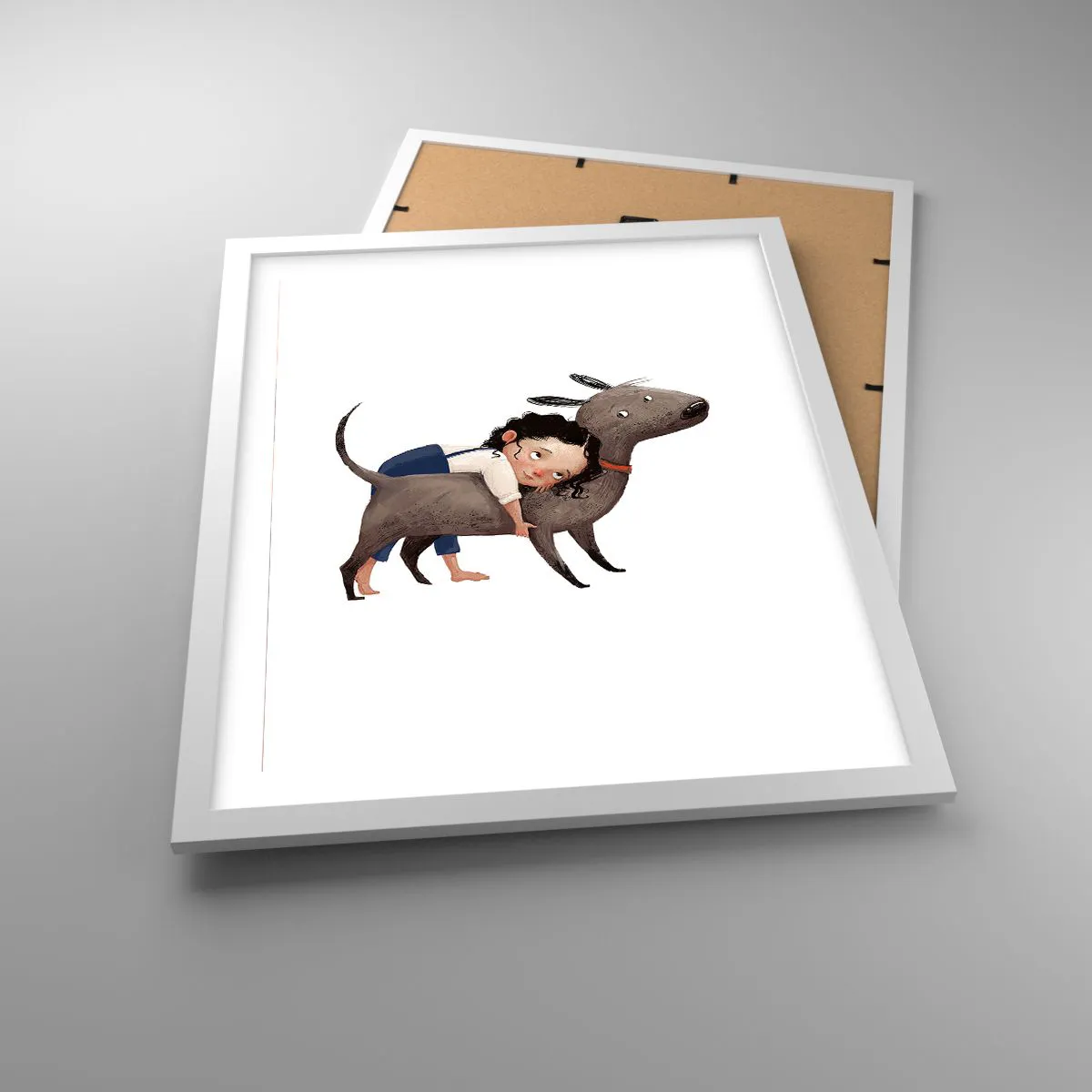 Poster in einem weißen Rahmen - Beste Freunde - 40x50 cm