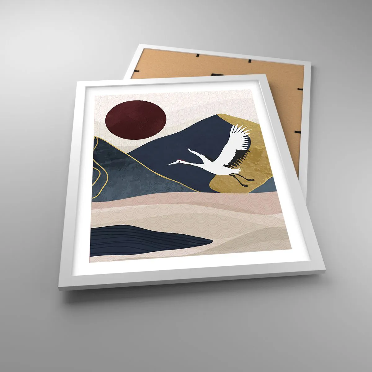 Affiche dans un cadre blanc - Poster - Encore une fois, la journée s'est ÉCOULÉE - 40x50 cm