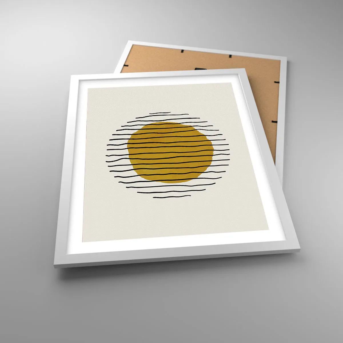 Pôster em moldura branca - Abstração a tremer com o calor - 40x50 cm