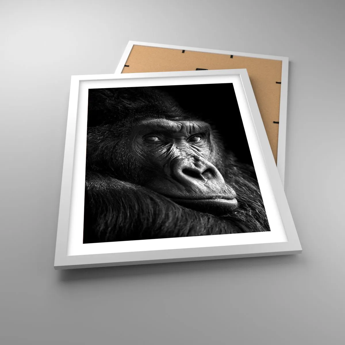 Affiche dans un cadre blanc - Poster - Et qu'est-ce que tu regardes? - 40x50 cm