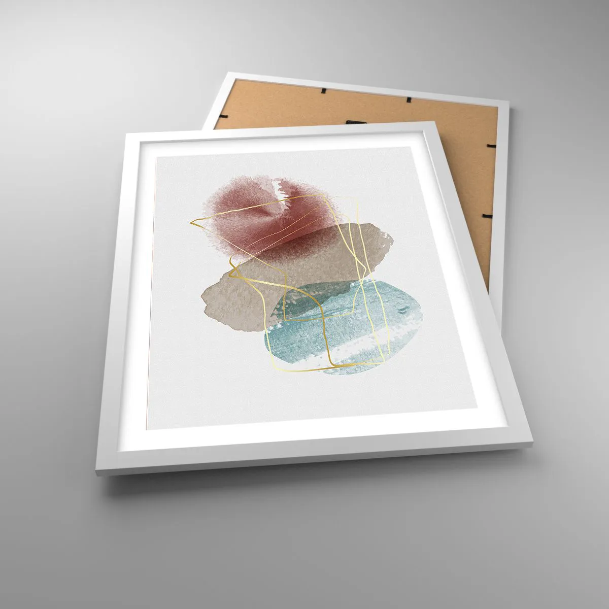 Affiche dans un cadre blanc - Poster - Coraux de l'espace - 40x50 cm