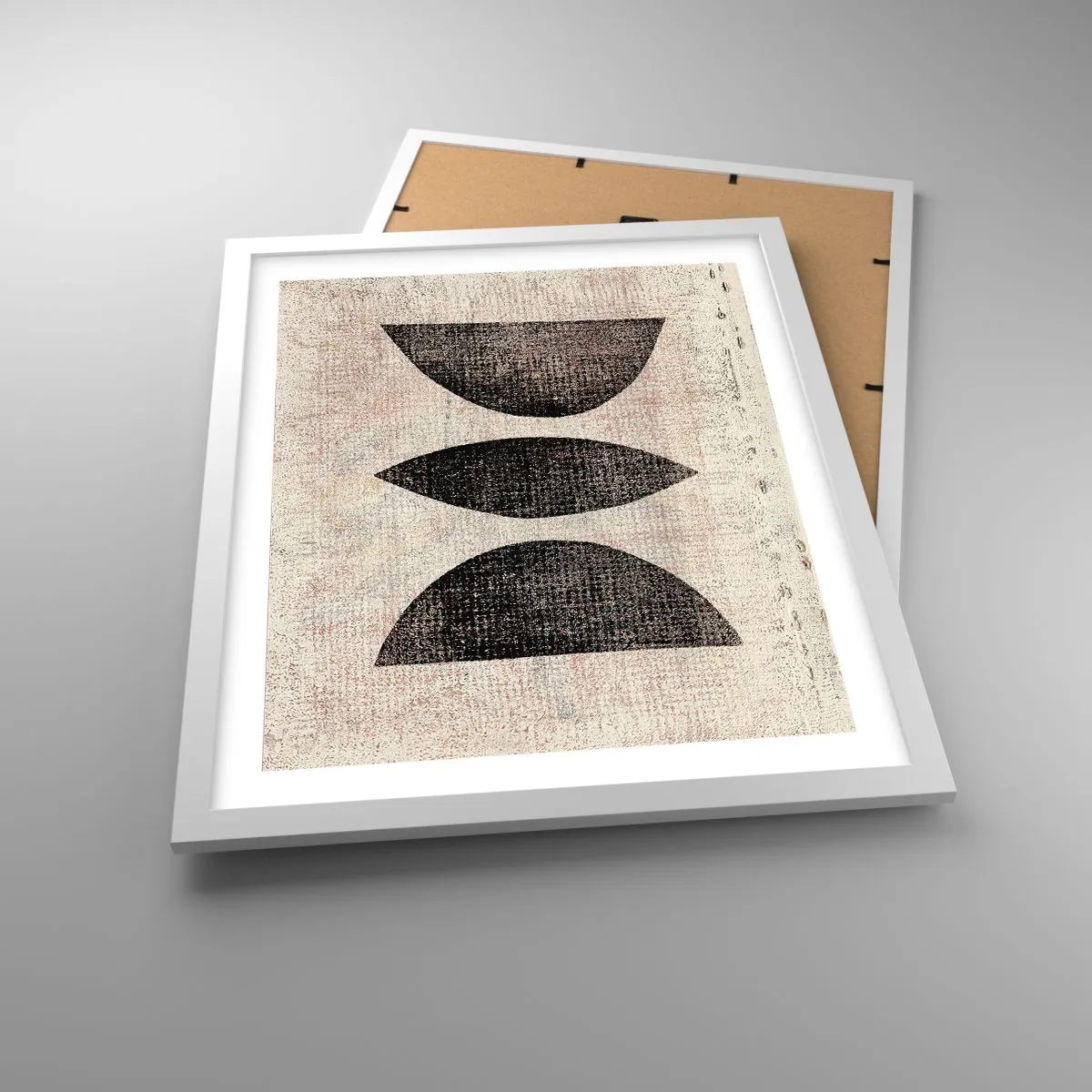 Affiche dans un cadre blanc - Poster - Abstraction ethnique - 40x50 cm