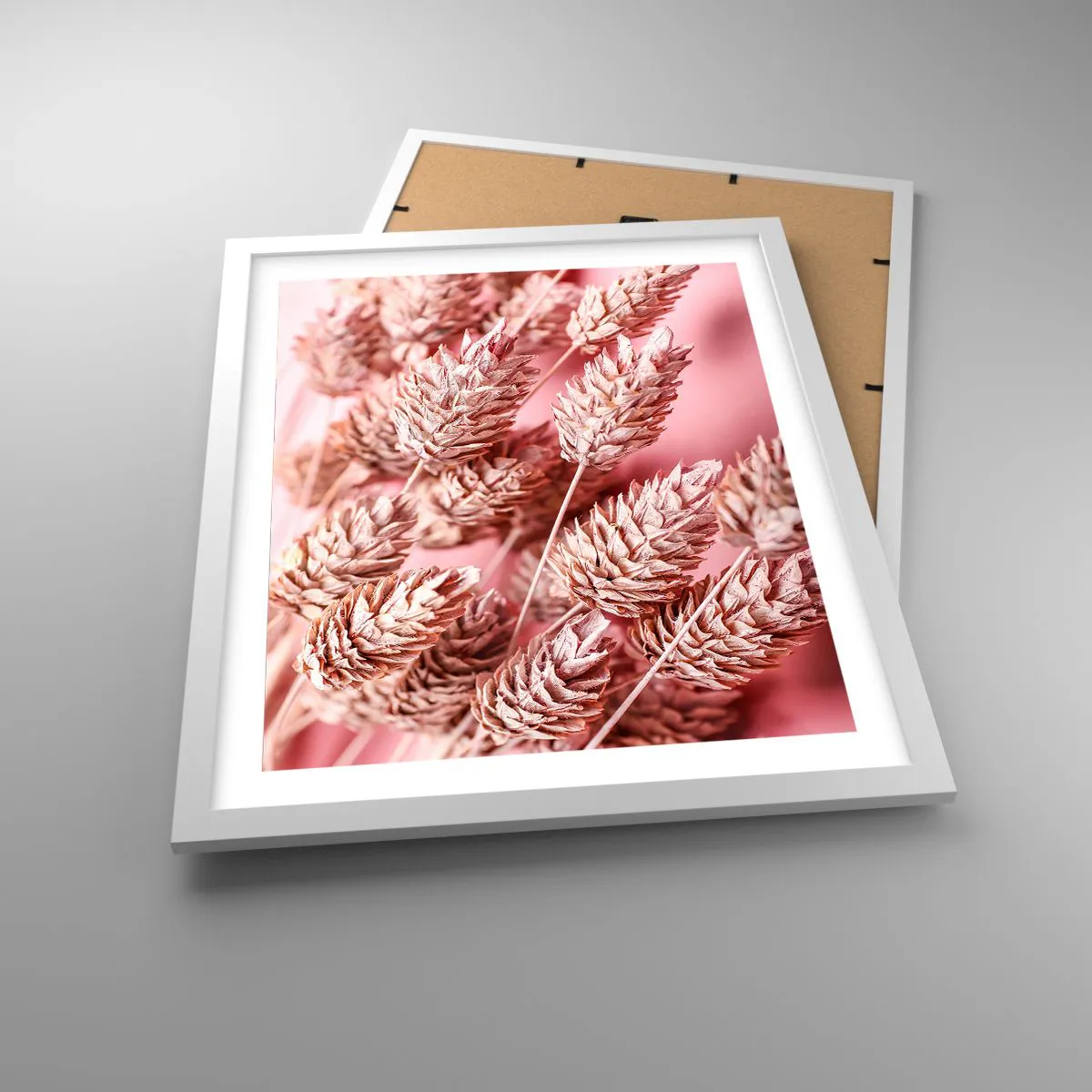 Poster in white frmae - Flowery Cascade in Pink - 40x50 cm