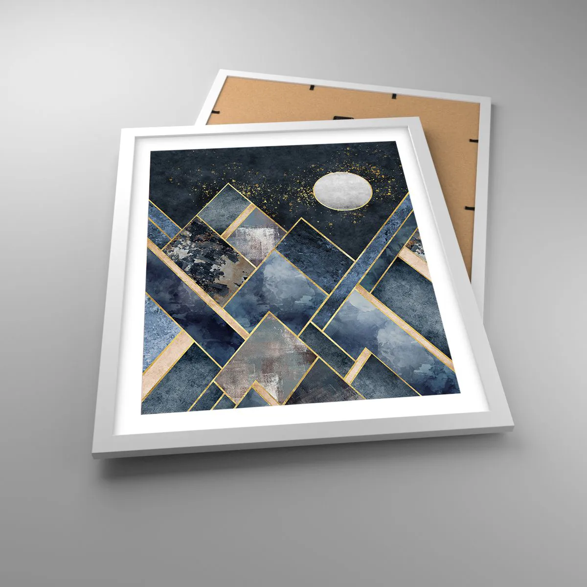 Poster in white frmae - Geometrical Landscape - 40x50 cm