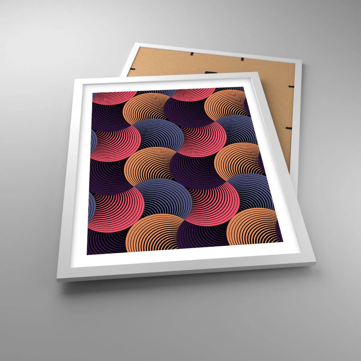 Poszter fekete keretben - Körkörös ritmusban - 40x50 cm