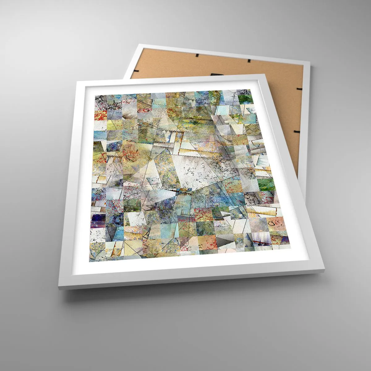 Poszter fekete keretben - Geometrikus átrendeződés - 40x50 cm