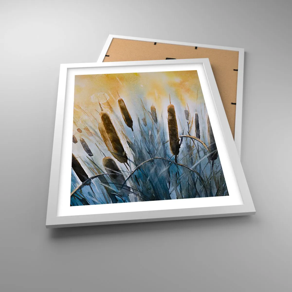 Plagát v bielom ráme - Chlad vody, žiara slnka - 40x50 cm