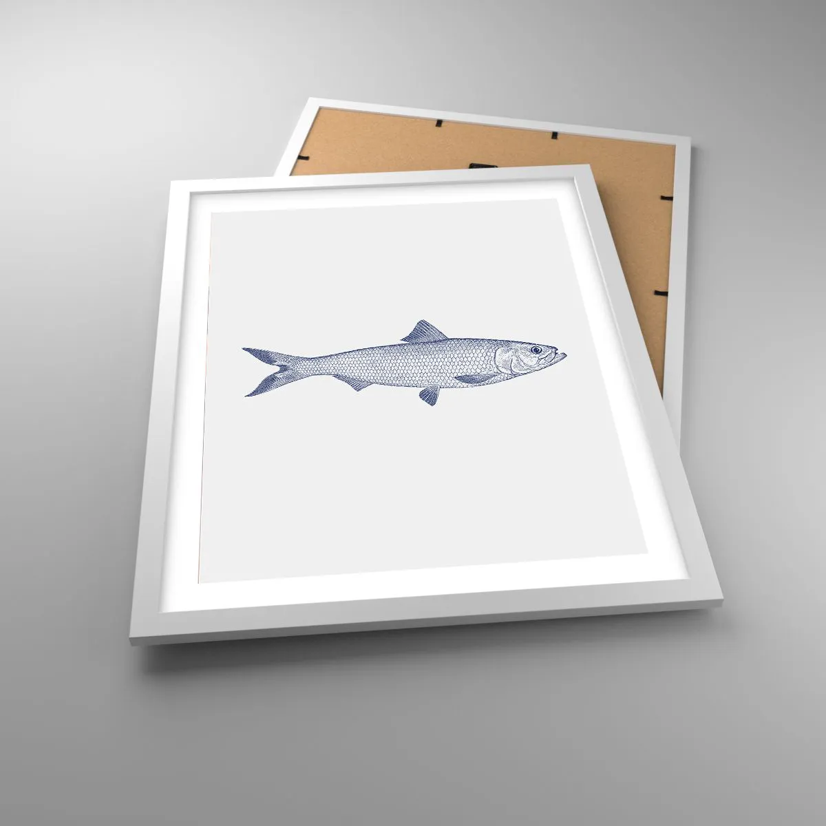 Poster in einem weißen Rahmen - Grüße aus den nördlichen Meeren - 40x50 cm