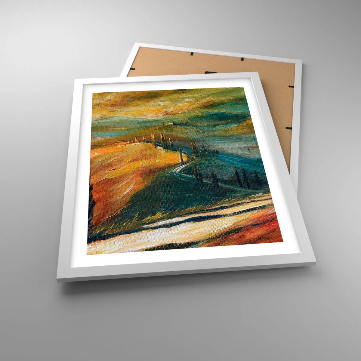 Poszter fekete keretben - Toszkán táj - 40x50 cm