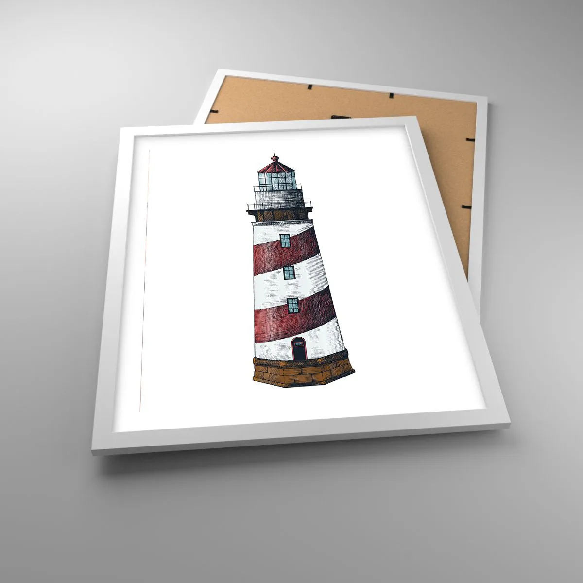 Póster en marco blanco - Siempre en guardia - 40x50 cm