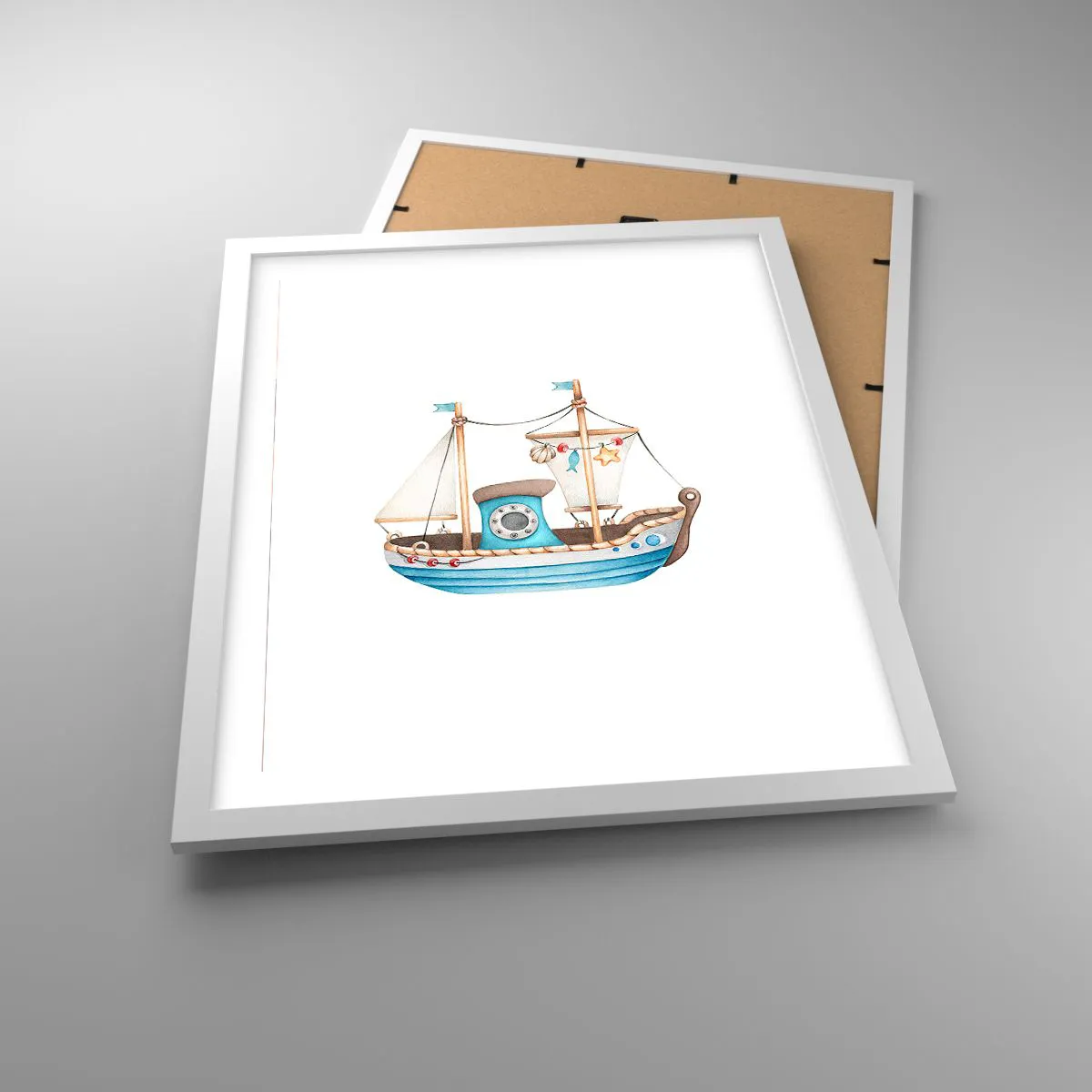 Poster in een witte lijst - Ahoi, avontuur! - 40x50 cm