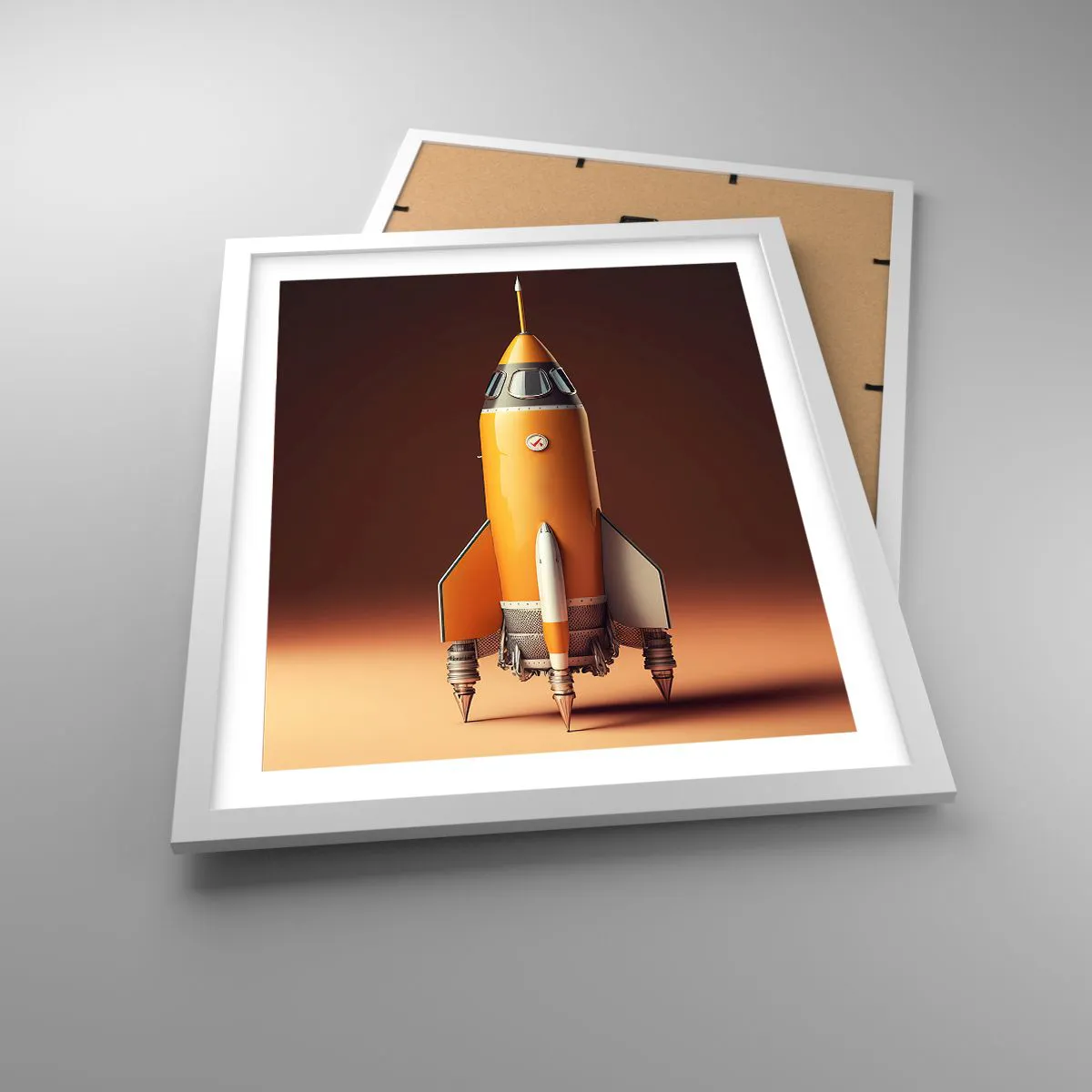 Affiche dans un cadre blanc - Poster - Ça commence par un rêve - 40x50 cm