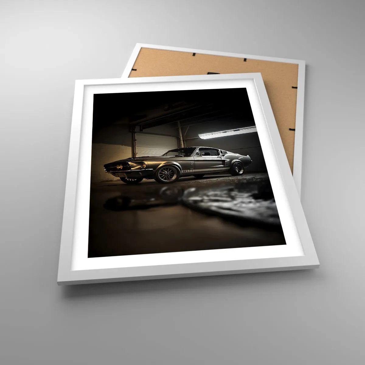 Affiche dans un cadre blanc - Poster - Retour dans le passé - 40x50 cm