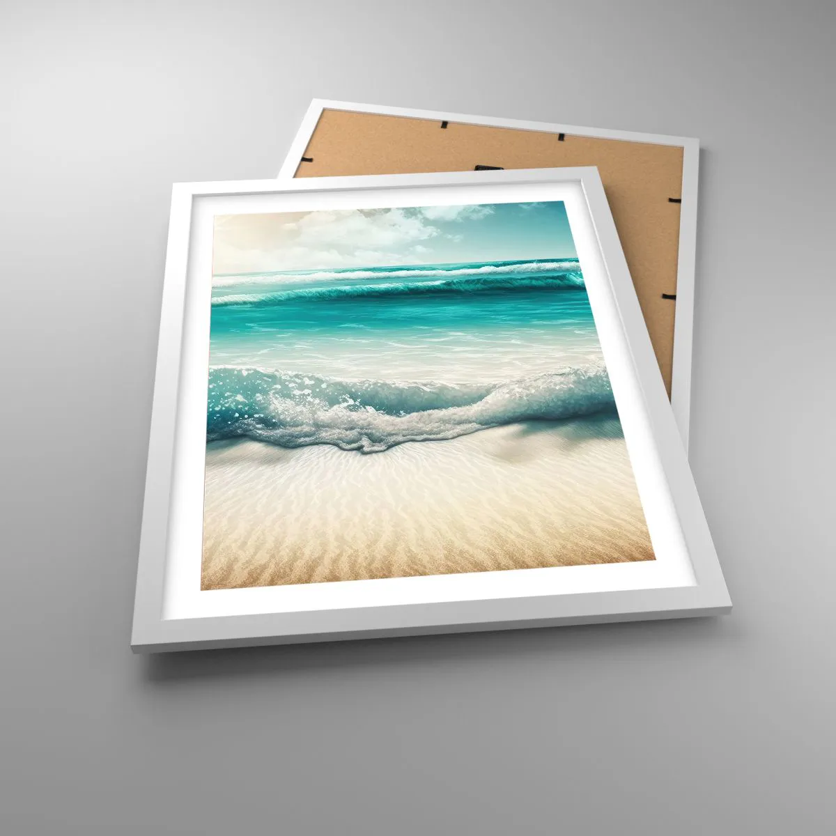 Póster en marco blanco - Calma oceánica - 40x50 cm