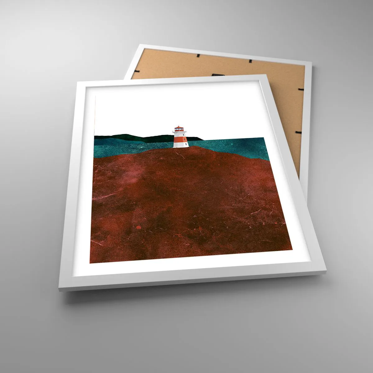 Poster in einem weißen Rahmen - Aufs Meer starren - 40x50 cm