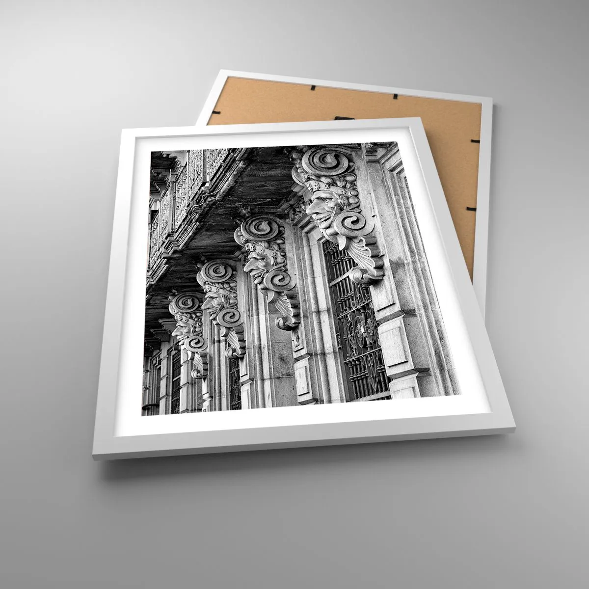 Affiche dans un cadre blanc - Poster - Incroyable Barcelone - 40x50 cm