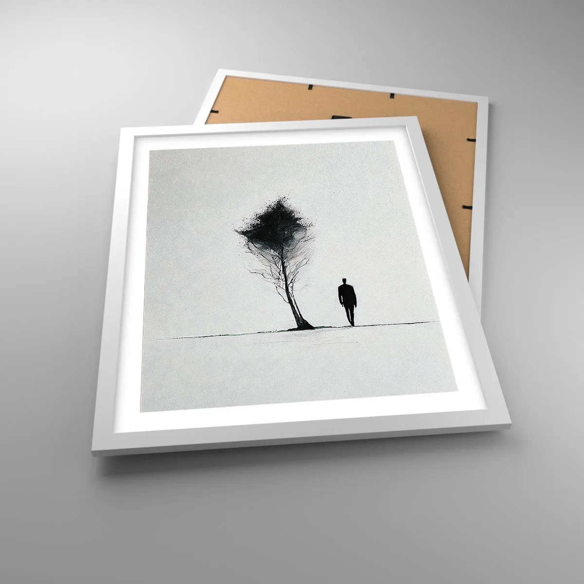 Affiche dans un cadre blanc - Poster - Nous errons tous - 40x50 cm