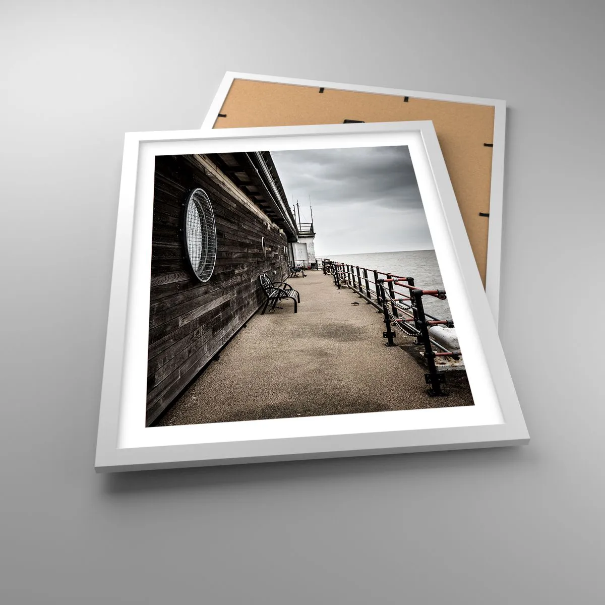 Poster in einem weißen Rahmen - Die Zeit blieb stehen - 40x50 cm