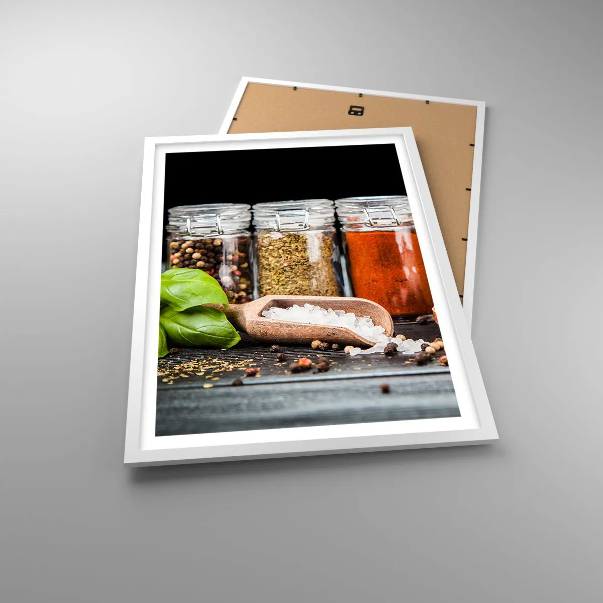 Plakát v bílém rámu - Aby měl život chuť - 50x70 cm