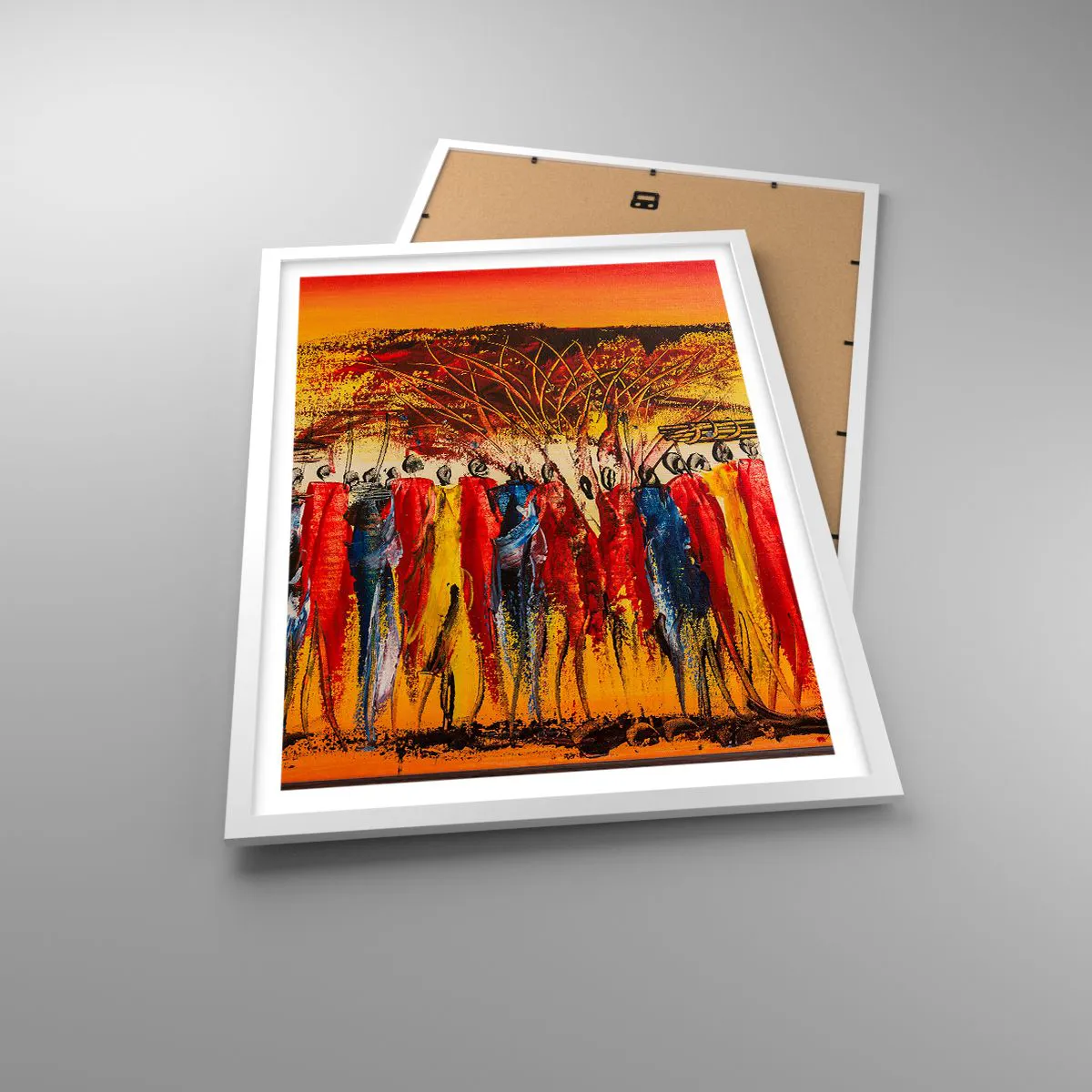 Affiche dans un cadre blanc - Poster - Là-bas, là-bas, ils vont là-bas - 50x70 cm