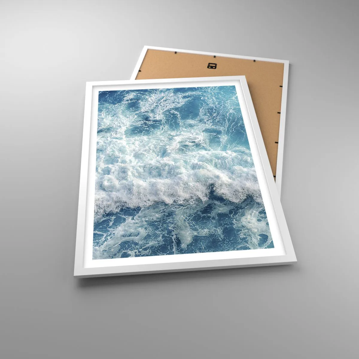 Affiche dans un cadre blanc - Poster - Joyeusement et en sautant - 50x70 cm