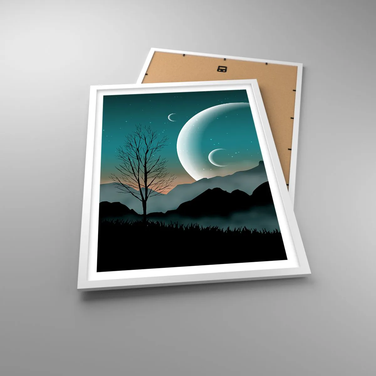 Poster in white frmae - Carnival of a Starry Night - 50x70 cm