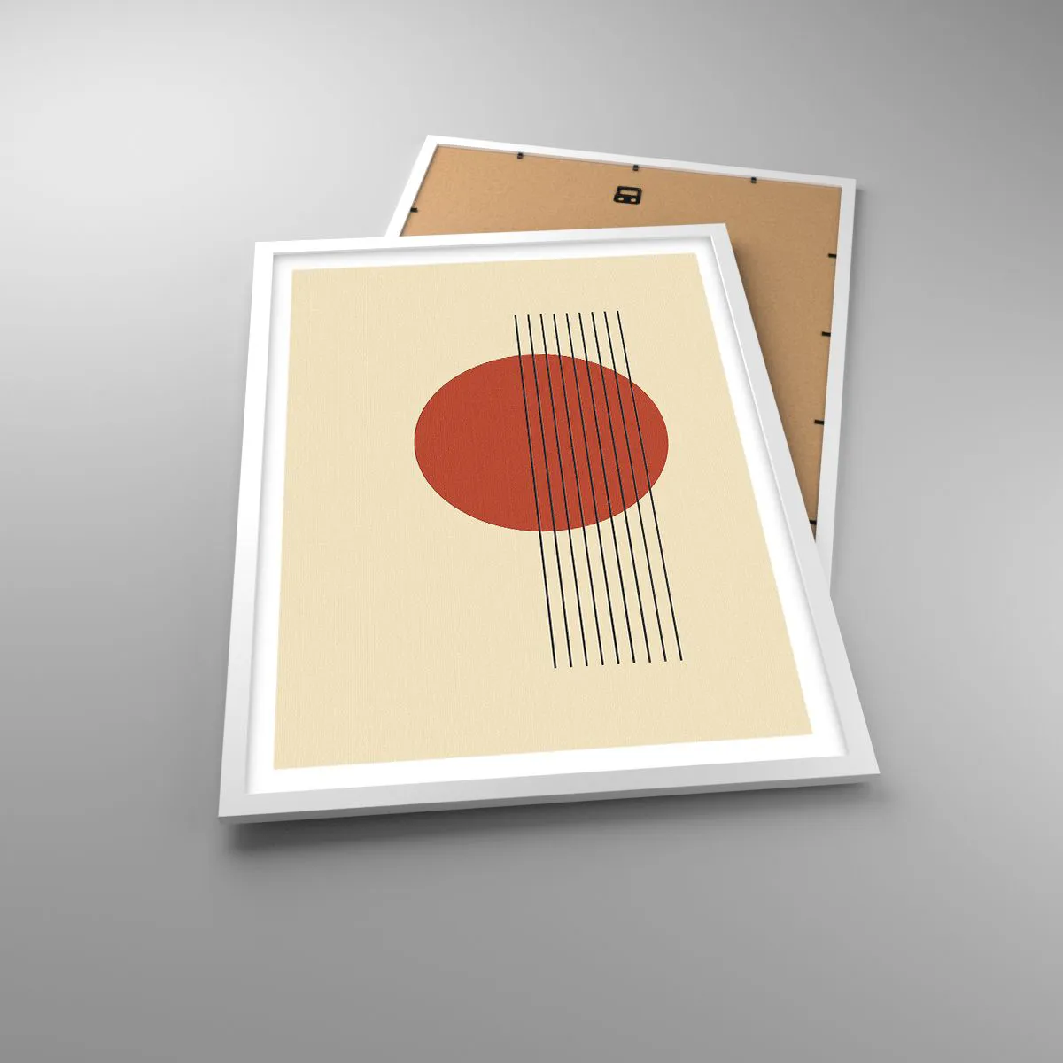 Affiche dans un cadre blanc - Poster - Aux alentours et plus loin - 50x70 cm