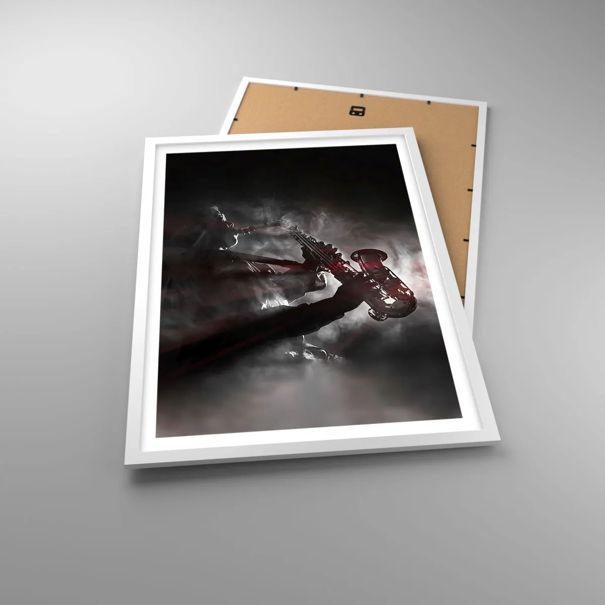 Plakat w białej ramie - W oparach jazzu - 50x70 cm