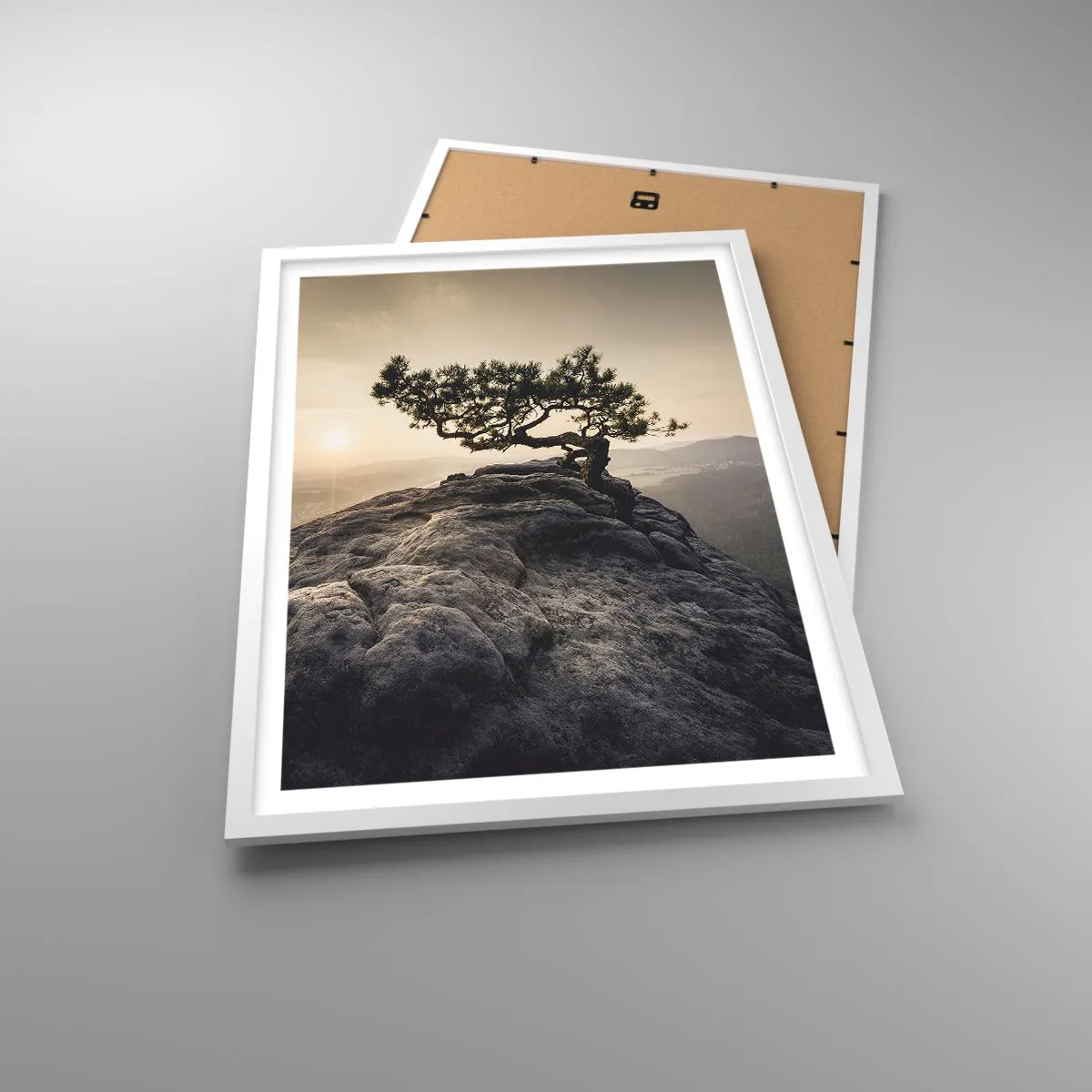 Poster în ramă albă - Viața învinge întotdeauna - 50x70 cm