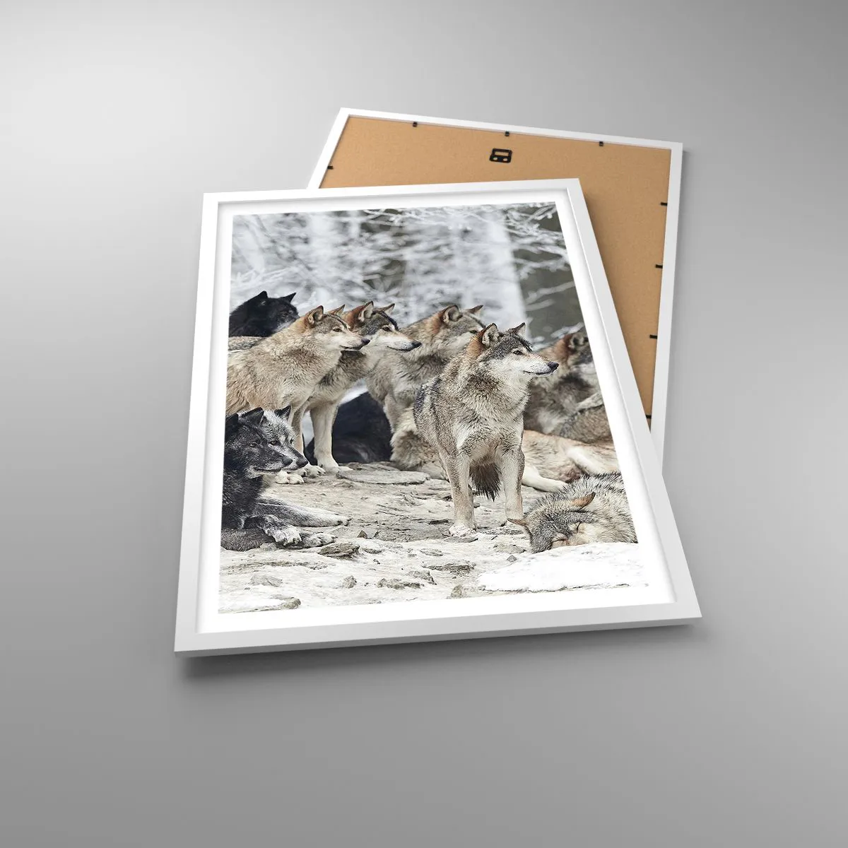 Affisch i vit ram - Familj och vänner - 50x70 cm