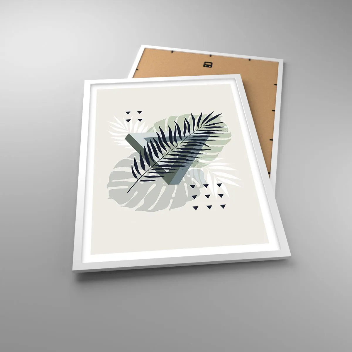 Affiche dans un cadre blanc - Poster - Nature et géométrie - deux odres? - 50x70 cm