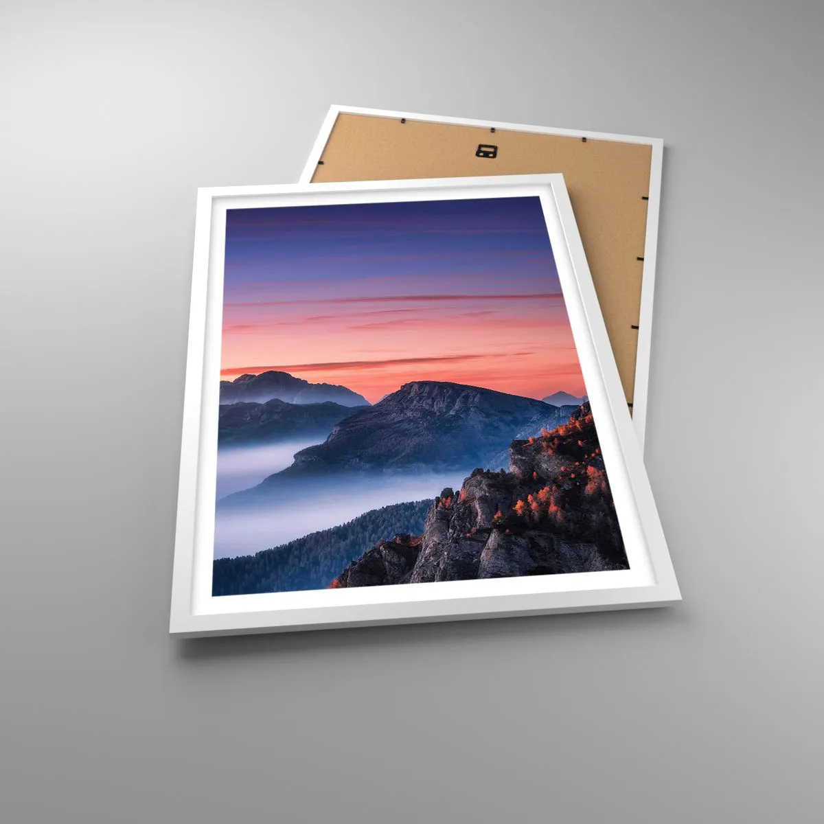 Affisch i vit ram - Över dalarna - 50x70 cm