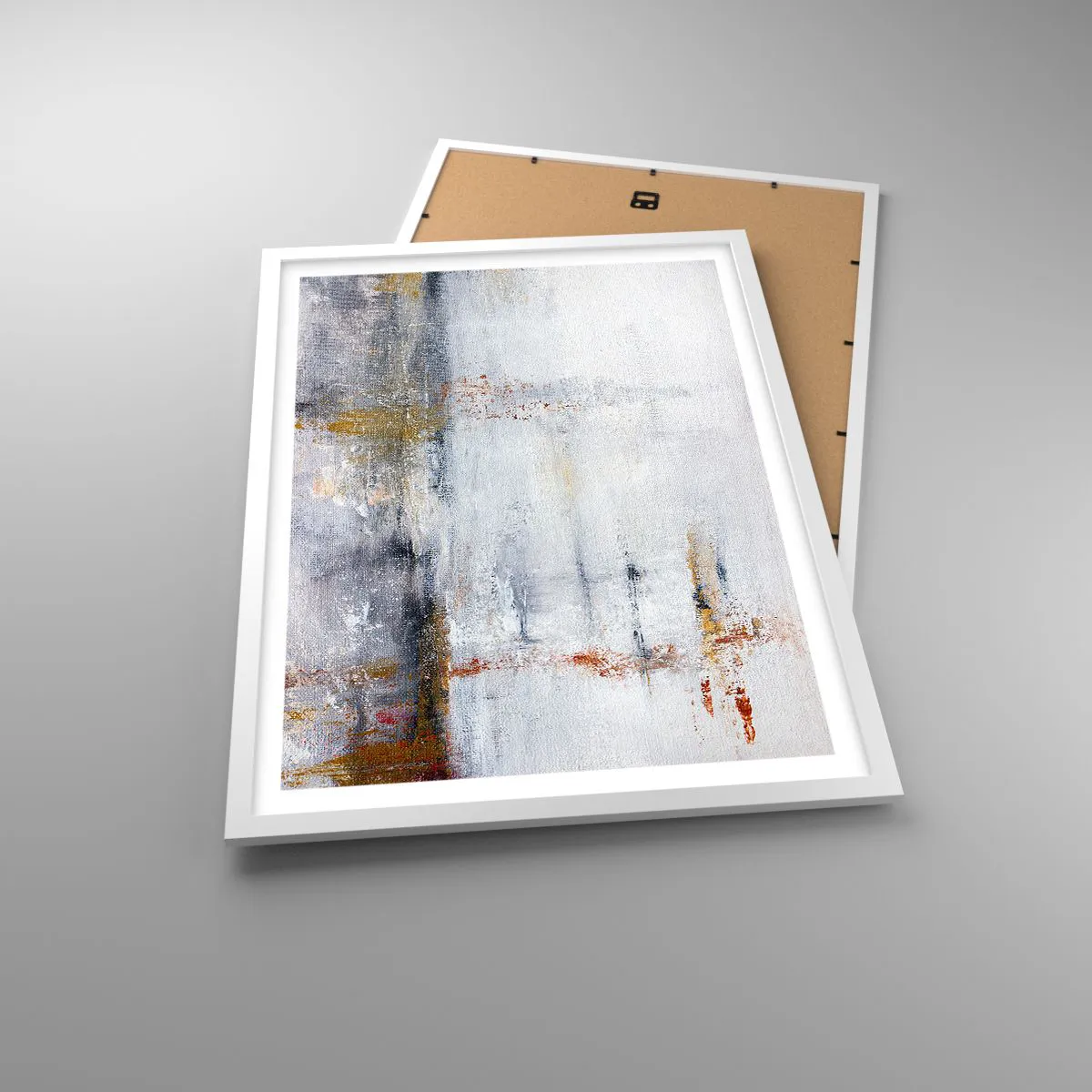 Plakat i hvid ramme - Bag lufttæppet - 50x70 cm