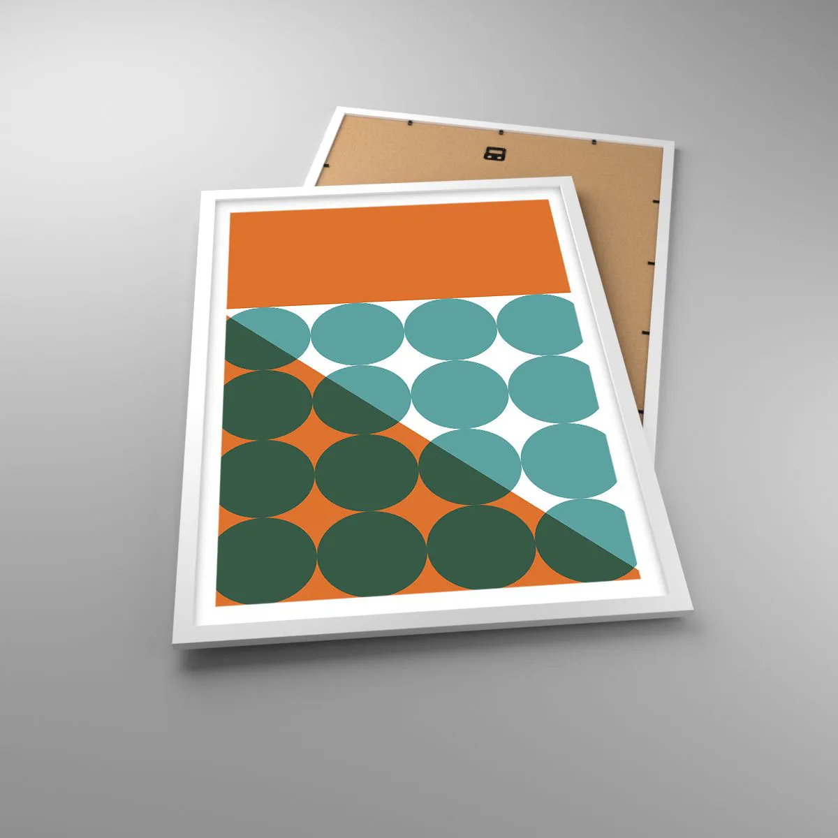 Poster in einem weißen Rahmen - Nach oben und schräg - 50x70 cm