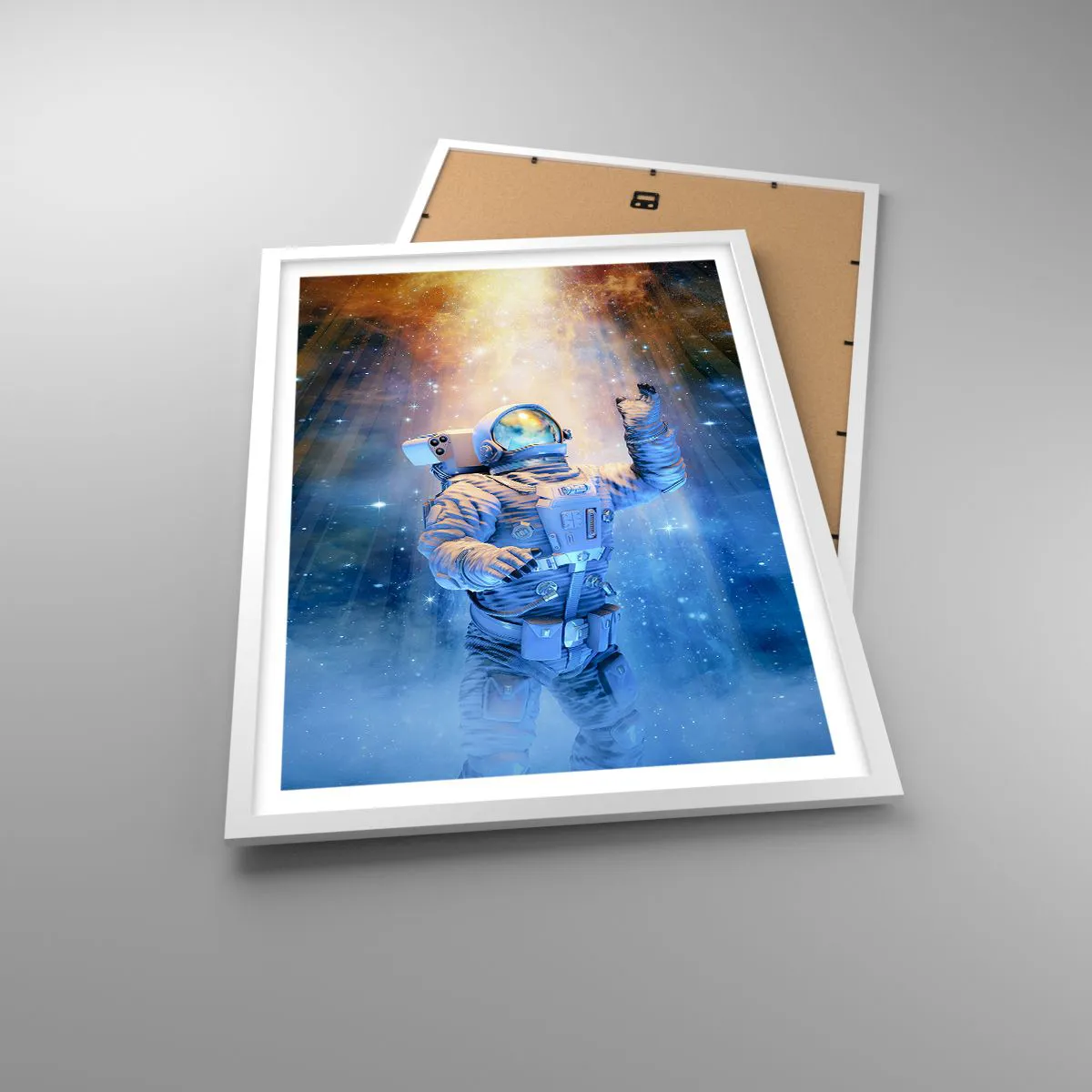 Poster in white frmae - Finally at the Destination - 50x70 cm