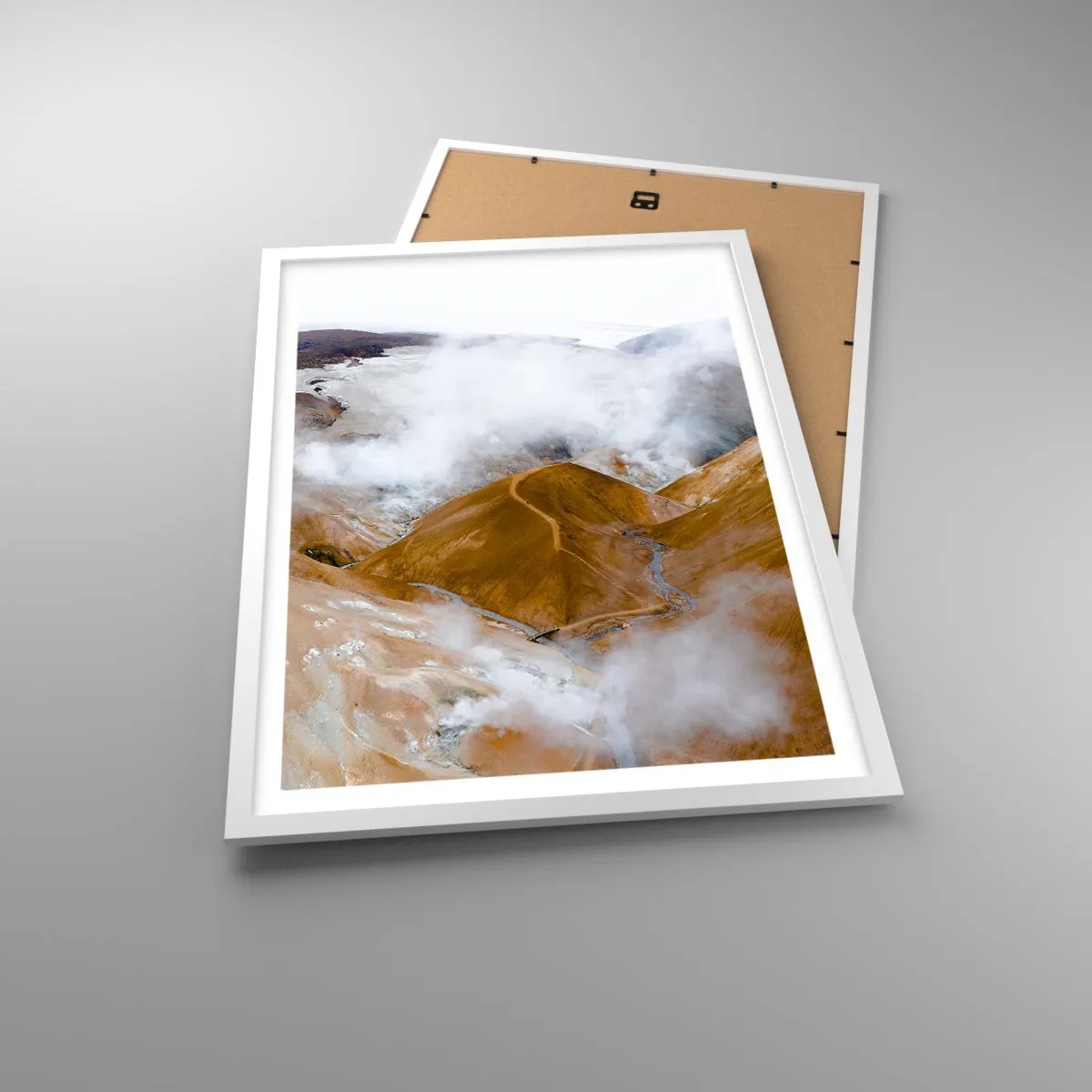 Pôster em moldura branca - A beleza crua da Islândia - 50x70 cm