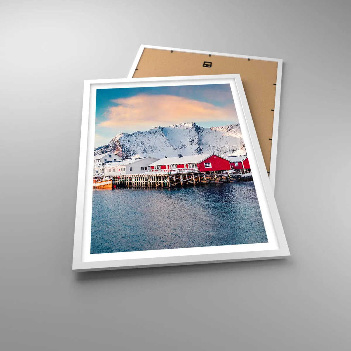 Affiche dans un cadre blanc - Poster - Retraite dans le nord - 50x70 cm