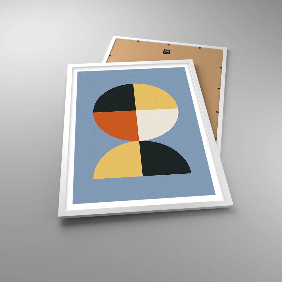 Affiche dans un cadre blanc - Poster - Regarde et compte - 50x70 cm