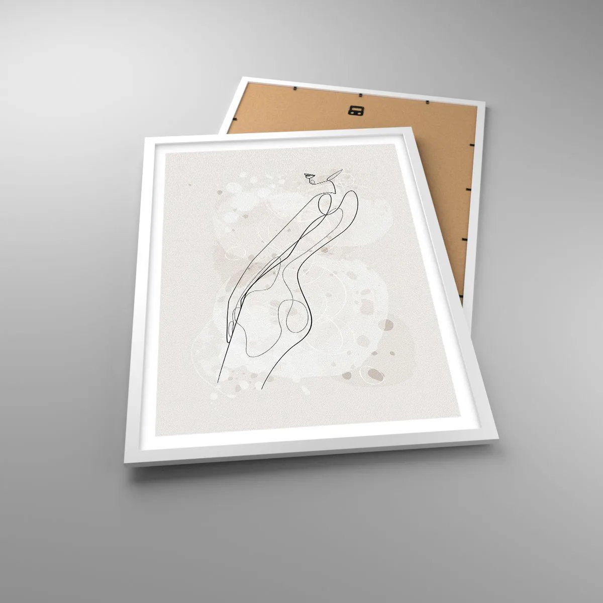 Affiche dans un cadre blanc - Poster - Trompe l'oeil - 50x70 cm