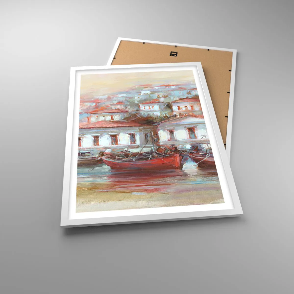 Poster in een witte lijst - Gelukkige stad - 50x70 cm