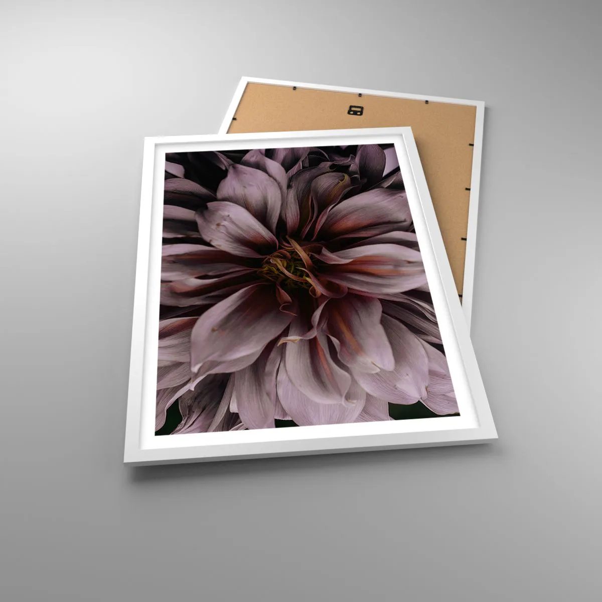 Affiche dans un cadre blanc - Poster - Un coeur fleuri - 50x70 cm