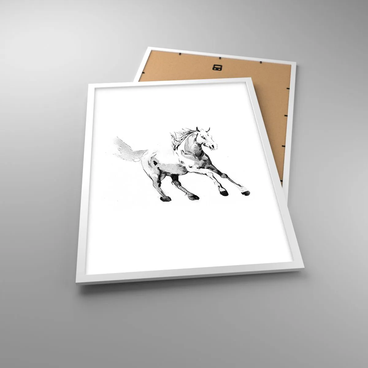 Poster in einem weißen Rahmen - Ungezähmte Seele - 50x70 cm