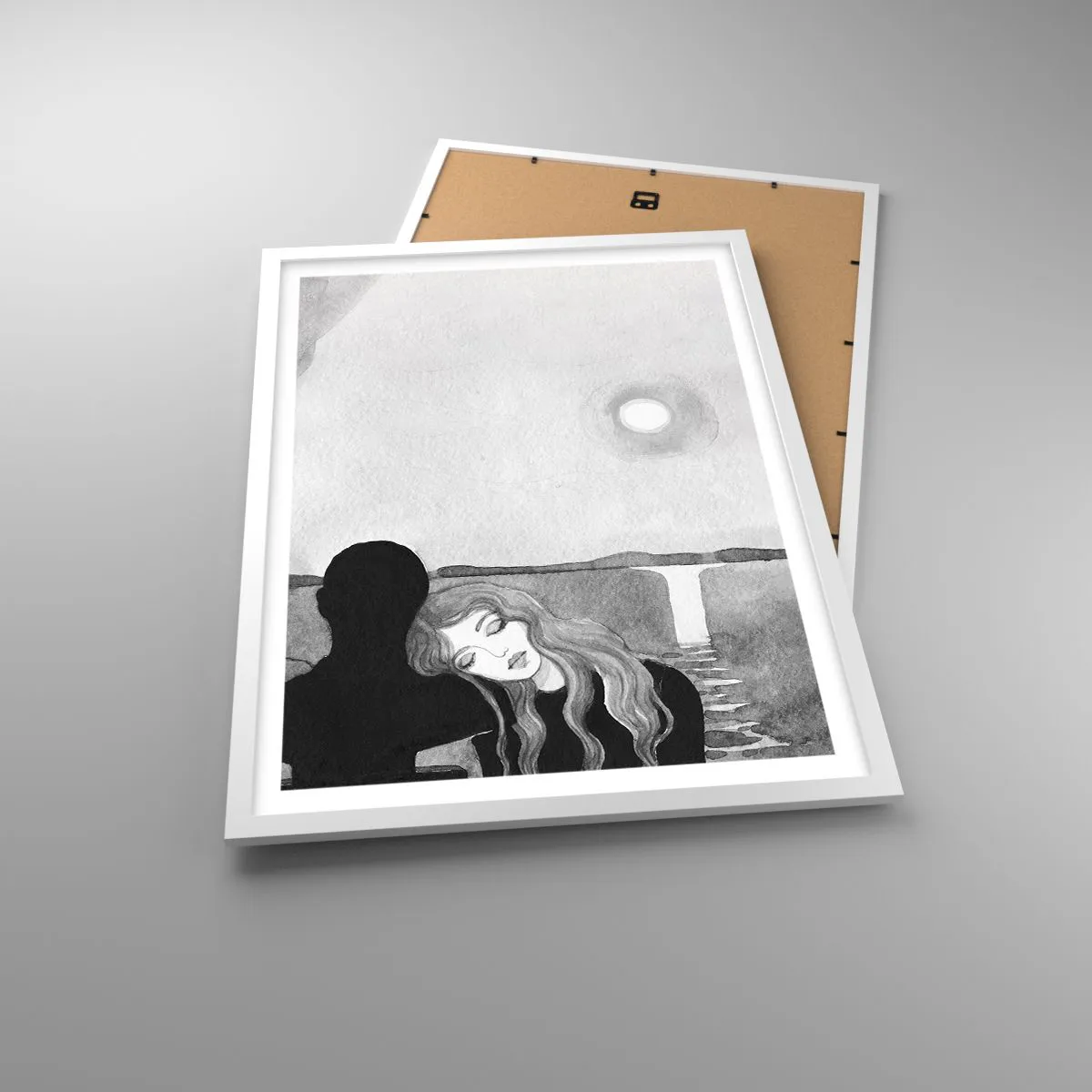 Affiche dans un cadre blanc - Poster - Toujours un secret - 50x70 cm