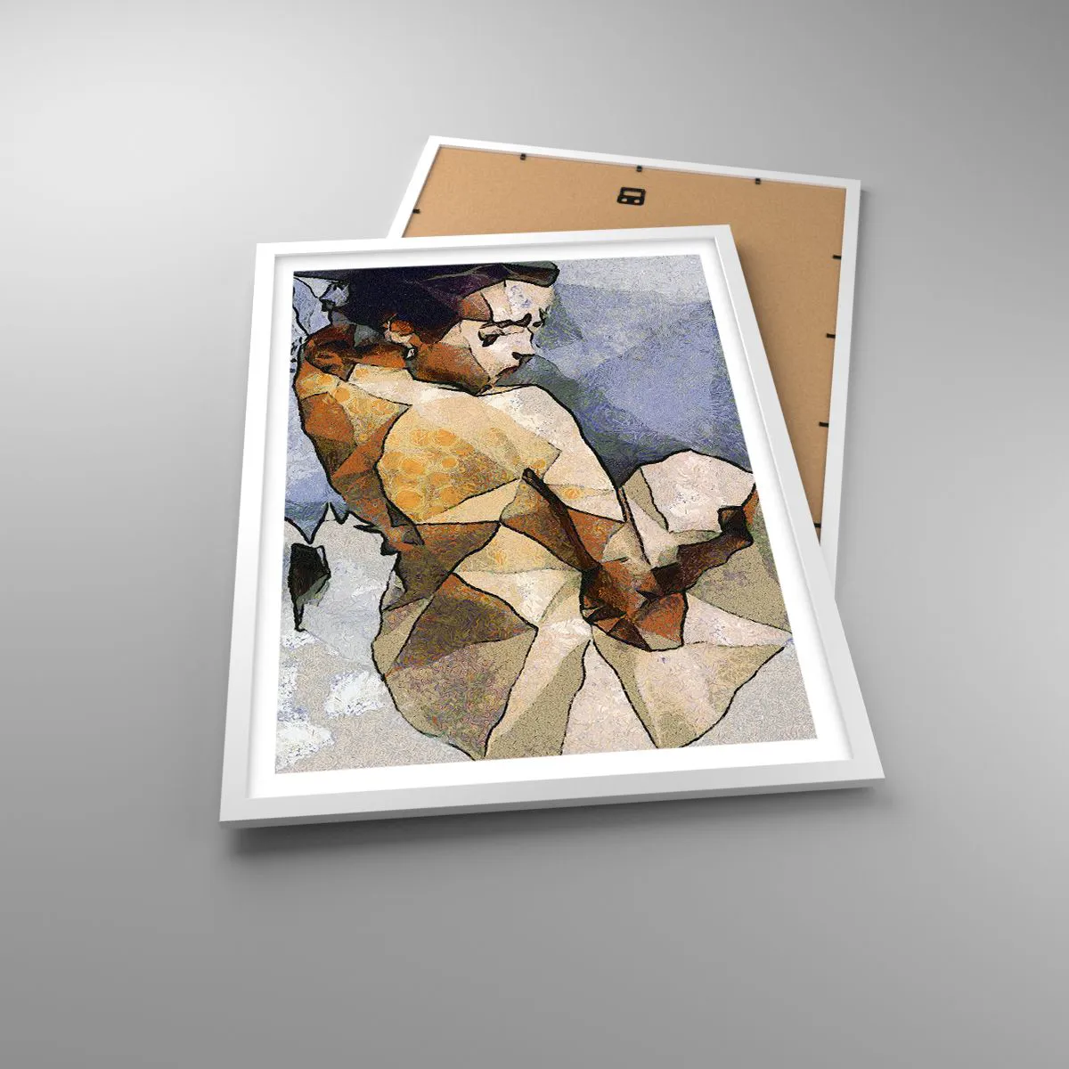 Poster in white frmae - In the Spirit of Cubism - 50x70 cm