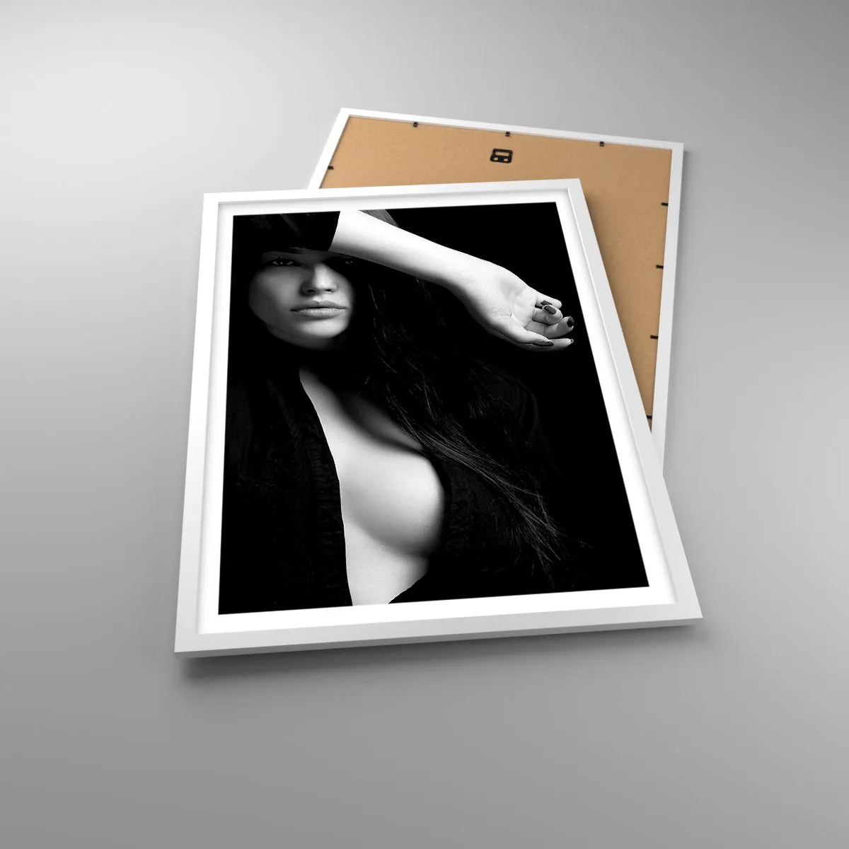 Póster en marco blanco - Escuela de seducción - 50x70 cm