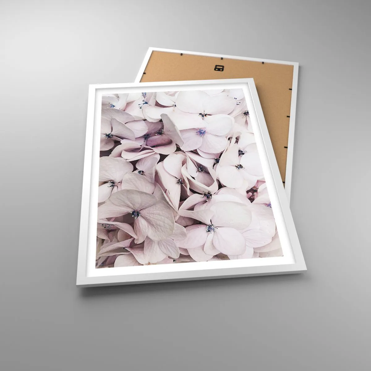 Poster in einem weißen Rahmen - In einer Blumenflut - 50x70 cm