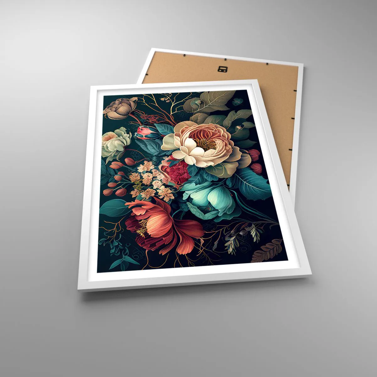 Affiche dans un cadre blanc - Poster - le charme du 19ème siècle - 50x70 cm