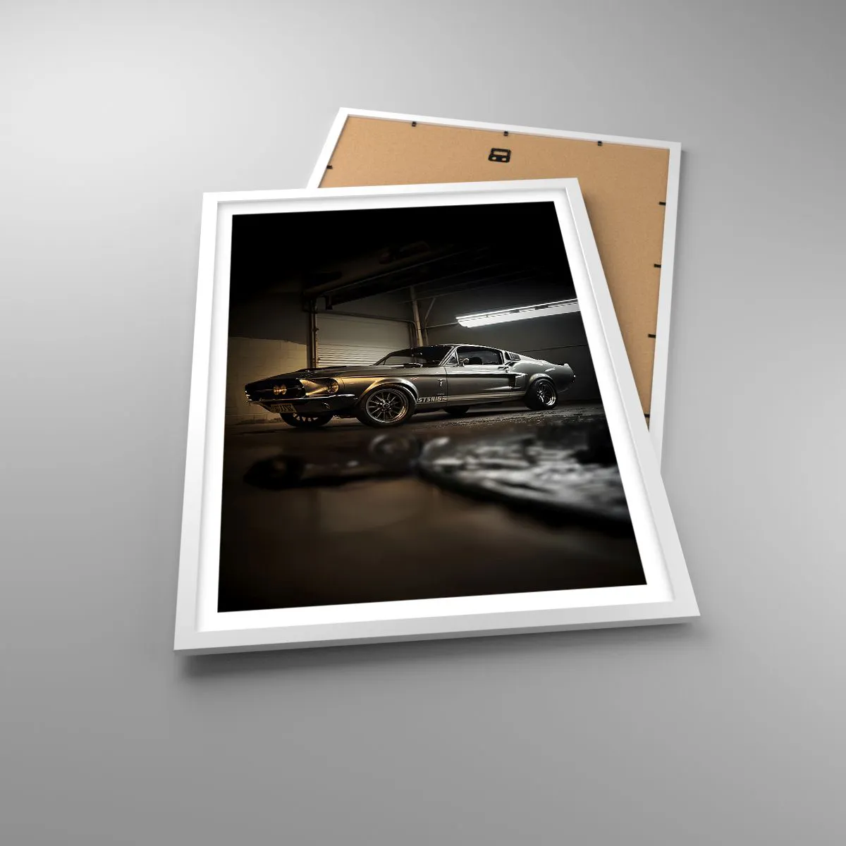 Affiche dans un cadre blanc - Poster - Retour dans le passé - 50x70 cm