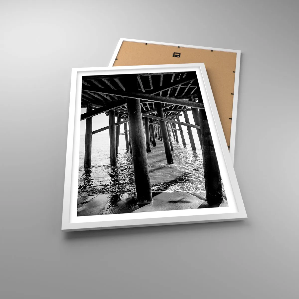 Poszter fekete keretben - Tengerparti rejtekhely - 50x70 cm